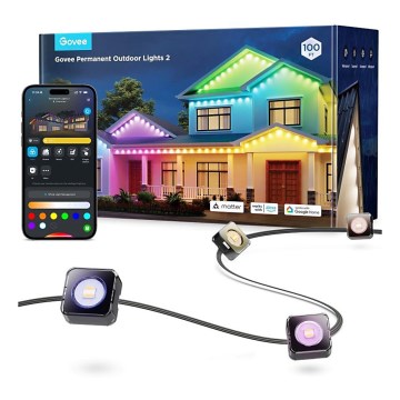 Govee - LED RGBIC niz ugradnih svetala 30m Wi-Fi Matter IP67