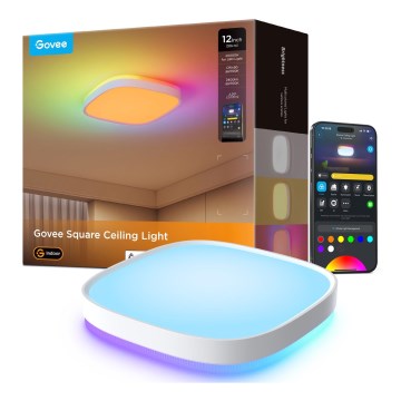 Govee - LED RGBIC prigušiva stropna svetiljka LED/24W/230V 2700-6500K Wi-Fi 30x30 cm
