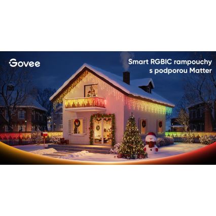Govee - LED RGBIC spoljašnji niz ledenica 10m Wi-Fi Matter IP65