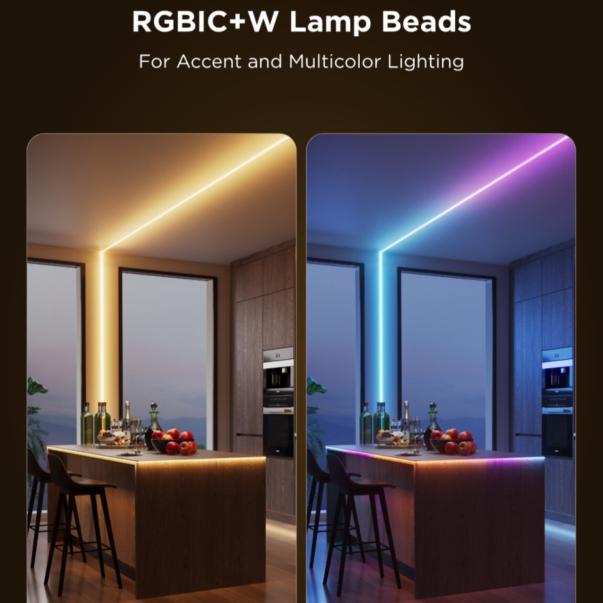 Govee - LED RGBICW prigušiva traka COB sa 3780 dioda 3m Wi-Fi Matter