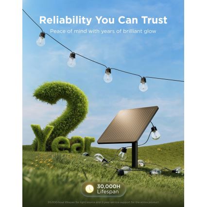 Govee - LED RGBICW Solarni lanac 8xLED/6W/5V Wi-Fi Matter IP67