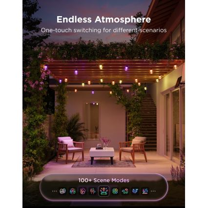 Govee - LED RGBICW Solarni lanac 8xLED/6W/5V Wi-Fi Matter IP67