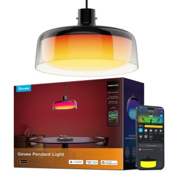 Govee - LED RGBICWW prigušiva luster na sajli LED/21W/230V mat Wi-Fi
