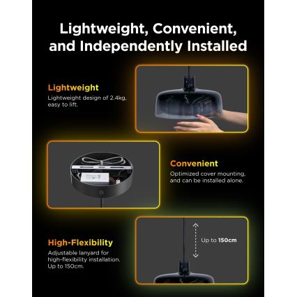 Govee - LED RGBICWW prigušiva luster na sajli LED/21W/230V mat Wi-Fi
