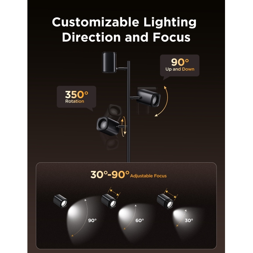 Govee - LED RGBICWW Prigušiva podna lampa TREE MATTER LED/48W/230V Wi-Fi