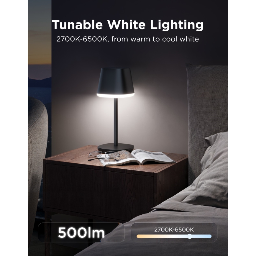 Govee - LED RGBICWW prigušiva stona lampa CLASSIC MATTER LED/10W/5V 4800mAh Wi-Fi