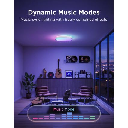 Govee - LED RGBICWW prigušiva plafonska svetiljka LED/55W/230V prečnik 46 cm Matter Wi-Fi