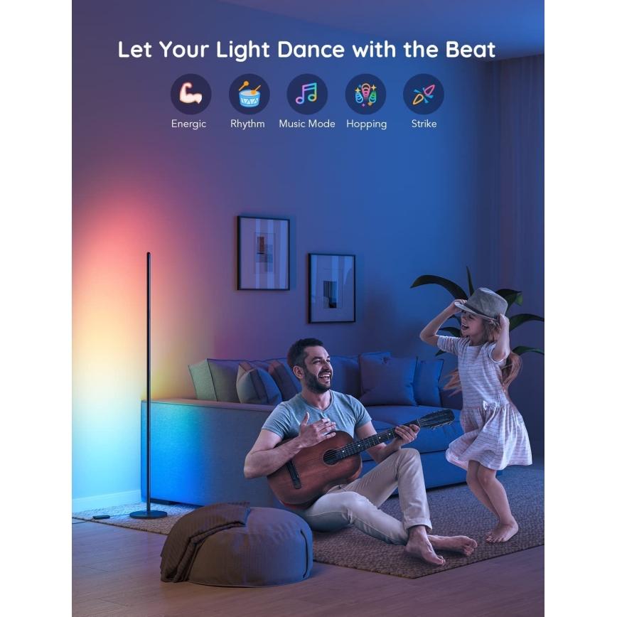 Govee - LED RGBW prigušiva stojeća lampa LITE MATTER LED/24W/230V Wi-Fi 36 cm