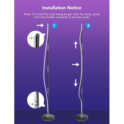 Govee - LED RGBW prigušiva stojeća lampa LITE MATTER LED/24W/230V Wi-Fi 36 cm