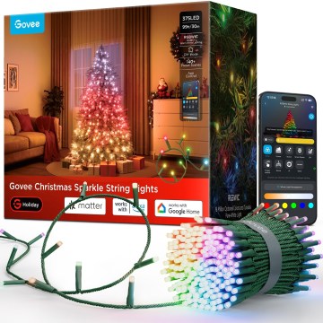 Govee - LED RGBWIC Spoljašnji božićni niz 2700-6500K 30m Wi-Fi Matter IP65