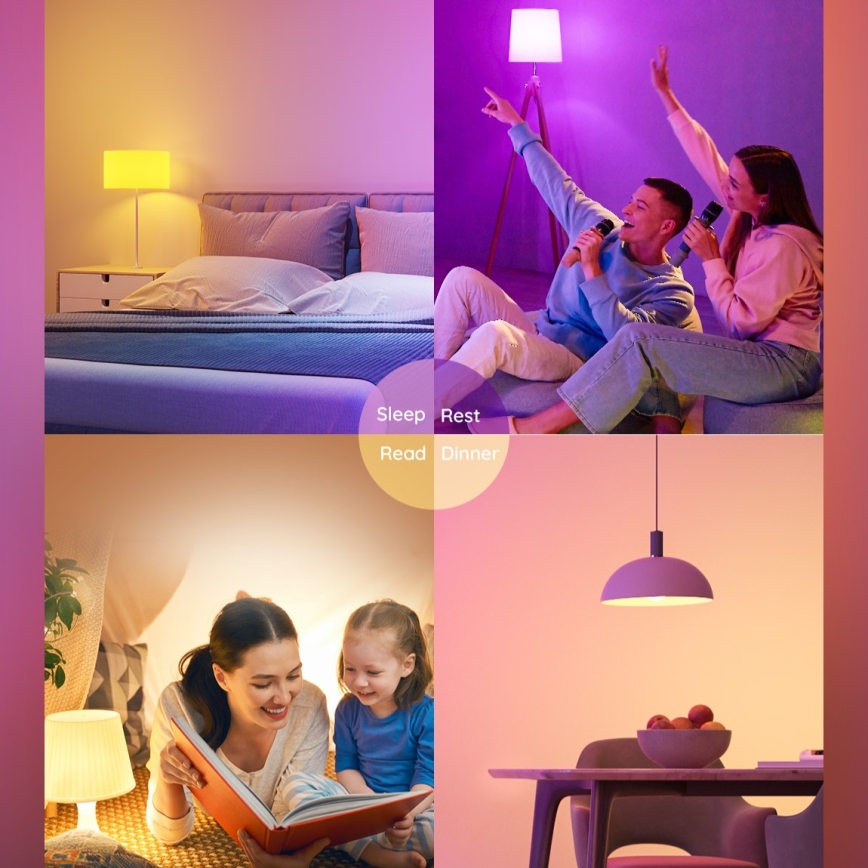 Govee - LED RGBWW prigušiva sijalica Smart MATTER E27/12W/230V 2700-6500K Wi-Fi