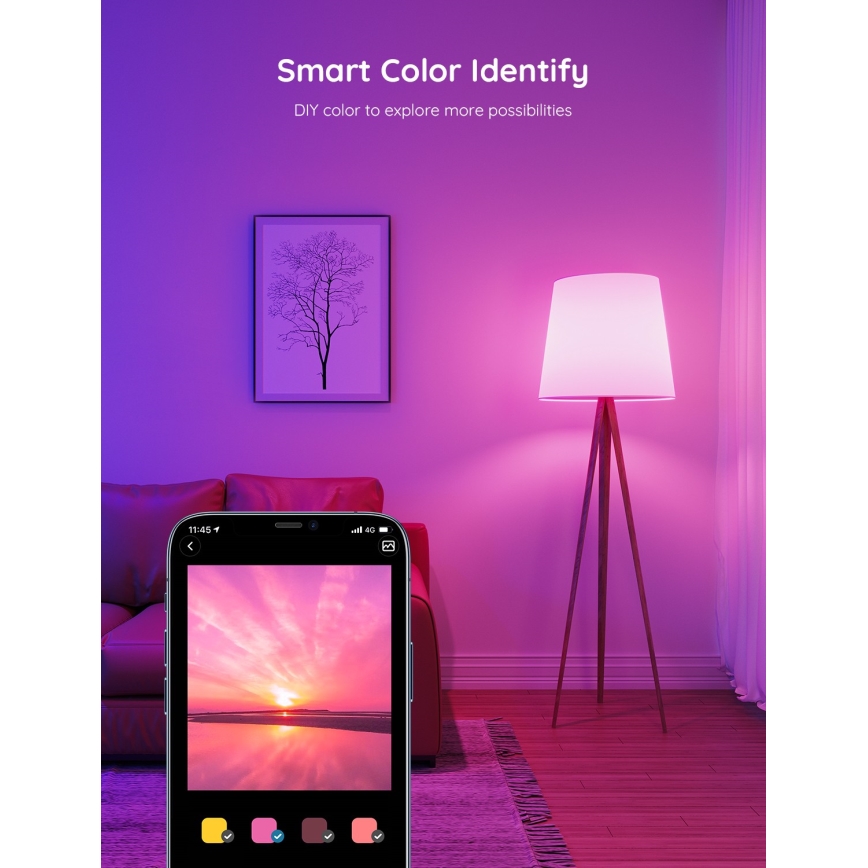Govee - LED RGBWW prigušiva sijalica Smart MATTER E27/12W/230V 2700-6500K Wi-Fi