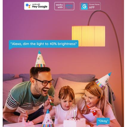 Govee - LED RGBWW prigušiva pametna sijalica E27/9W/230V 2700-6500K Wi-Fi