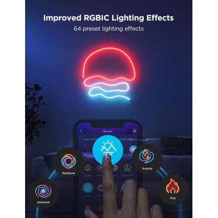 Govee - Neon 2 MATTER fleksibilna LED traka 5m RGBIC Wi-Fi IP67