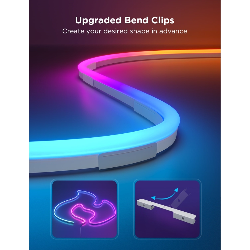 Govee - Neon 2 MATTER savijiva LED traka 3m RGBIC Wi-Fi