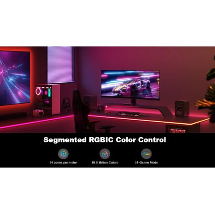 Govee - Neon LED osvetljenje za sto 3m RGBIC Wi-Fi