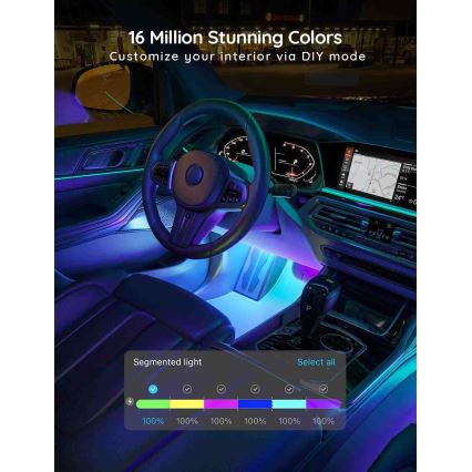 Govee - Pametne LED trake za automobil - RGBIC