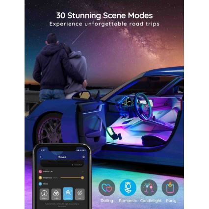 Govee - Pametne LED trake za automobil - RGBIC