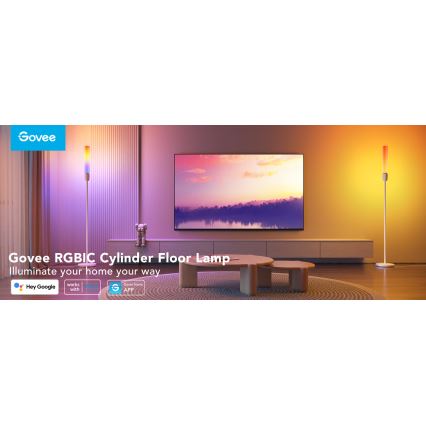 Govee - prigušiva LED podna lampa CYLINDER SMART RGBICWW 2200-6500K