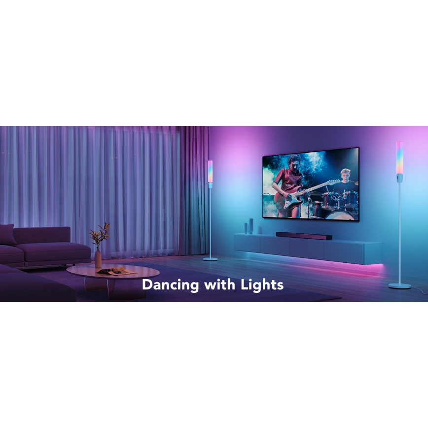 Govee - prigušiva LED podna lampa CYLINDER SMART RGBICWW 2200-6500K
