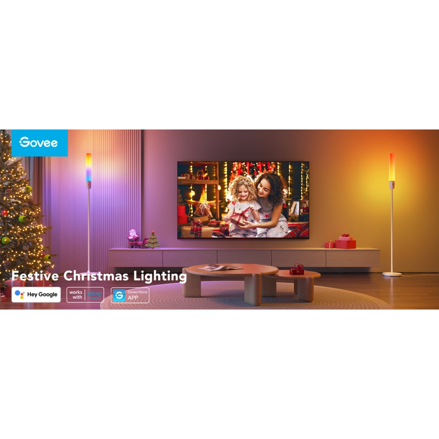 Govee - prigušiva LED podna lampa CYLINDER SMART RGBICWW 2200-6500K
