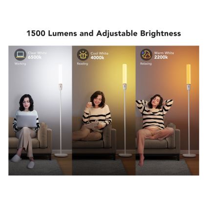 Govee - prigušiva LED podna lampa CYLINDER SMART RGBICWW 2200-6500K