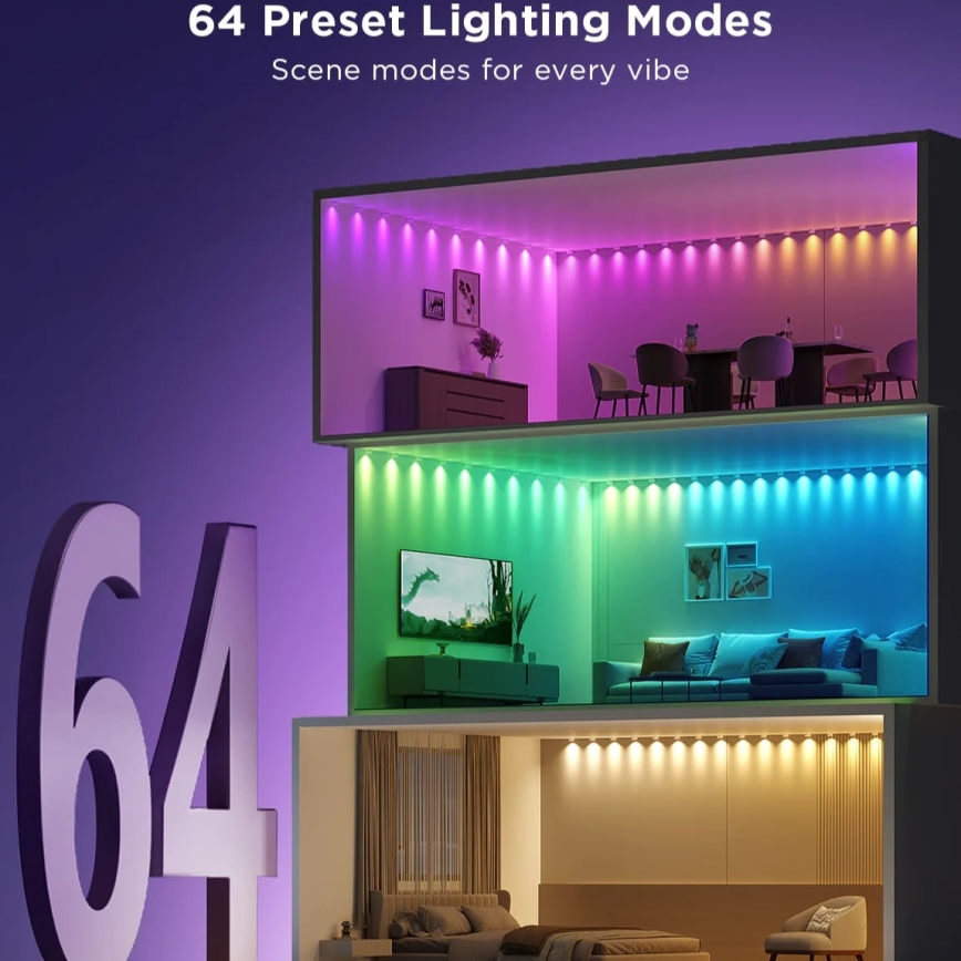 Govee - RGBIC LED niz visećih svetiljki 5m Wi-Fi