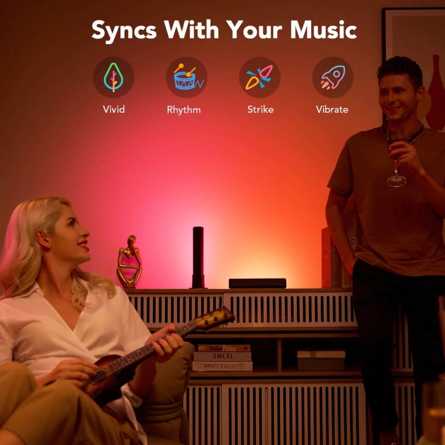 Govee - SET 2x Flow Plus SMART LED TV & gejming - RGBICWW Wi-Fi