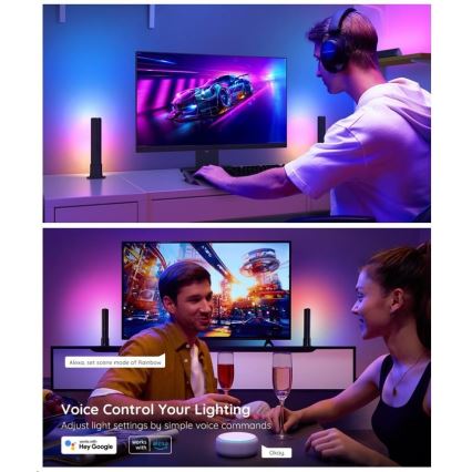 Govee - SET 2x Flow Plus SMART LED TV & gejming - RGBICWW Wi-Fi