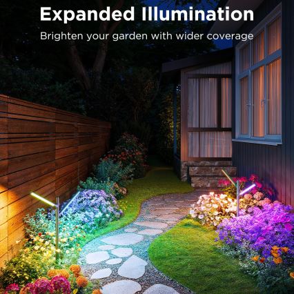 Govee - Komplet 2x LED RGBICWW prigušiva spoljna lampa LED/18W/230V IP66 2700-6500K Wi-Fi