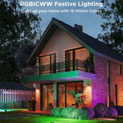 Govee - Komplet 4x LED RGBICWW prigušiva reflektor LED/24W/230V IP66 Matter Wi-Fi