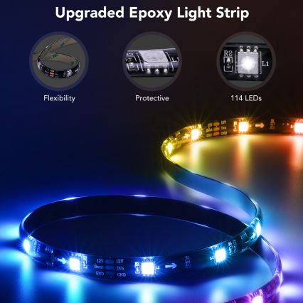 Govee - SMART LED pozadinsko osvetljenje za TV 40-50 RGBIC Wi-Fi