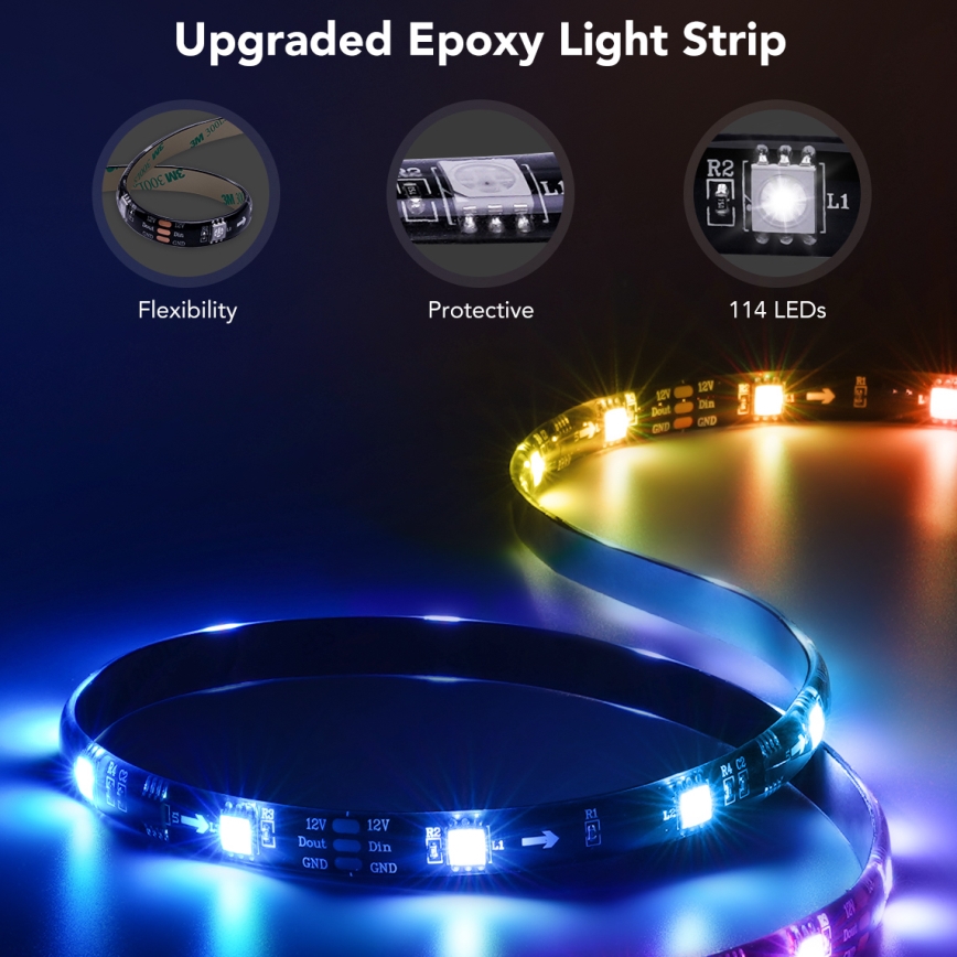 Govee - SMART LED pozadinsko osvetljenje za TV 40-50 RGBIC Wi-Fi