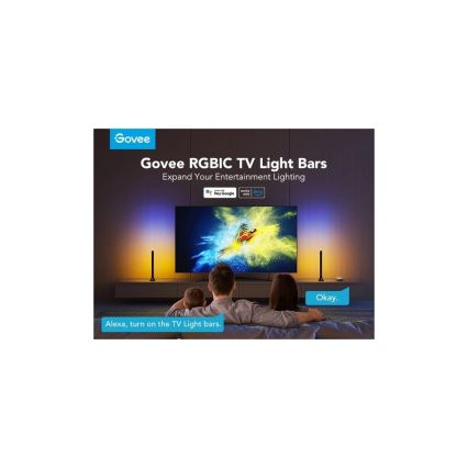 Govee - SMART LED RGBIC panel 38cm za TV 43-75 - 2 kom Wi-Fi