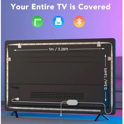 Govee - TV 46-60 SMART LED pozadinsko osvetljenje RGB + daljinski upravljač