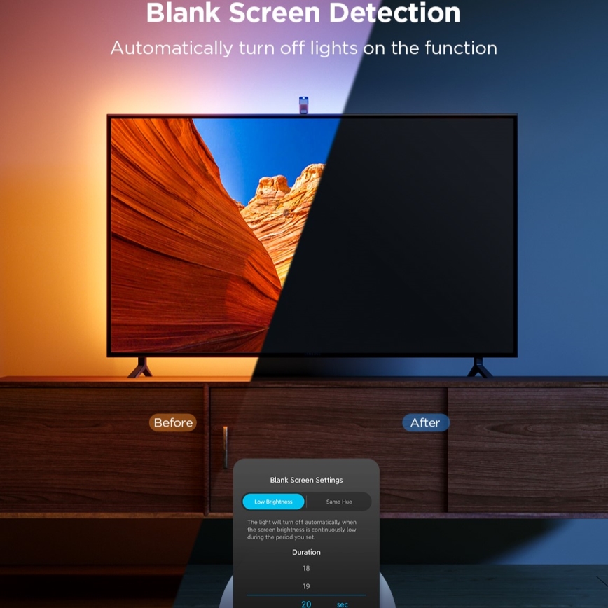 Govee - TV Backlight 3 Lite za TV 40-50 SMART LED pozadinsko osvetljenje RGBICW Wi-Fi IP67 + daljinski upravljač