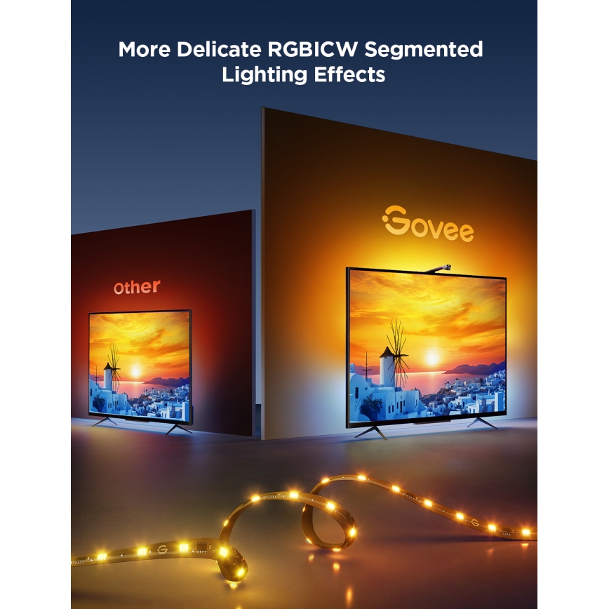 Govee - TV Backlight 3 Lite za TV 75-85 SMART LED pozadinsko osvetljenje RGBICW Wi-Fi IP67