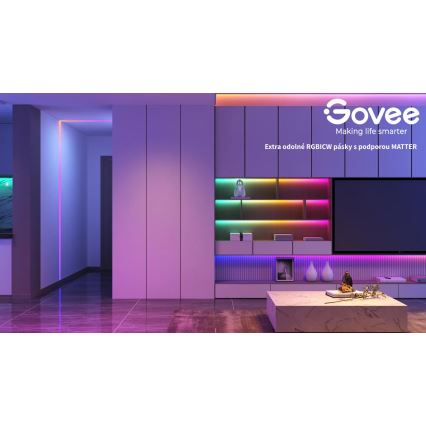 Govee - Wi-Fi RGBICW Smart PRO LED traka 10m MATTER - izuzetno otporna