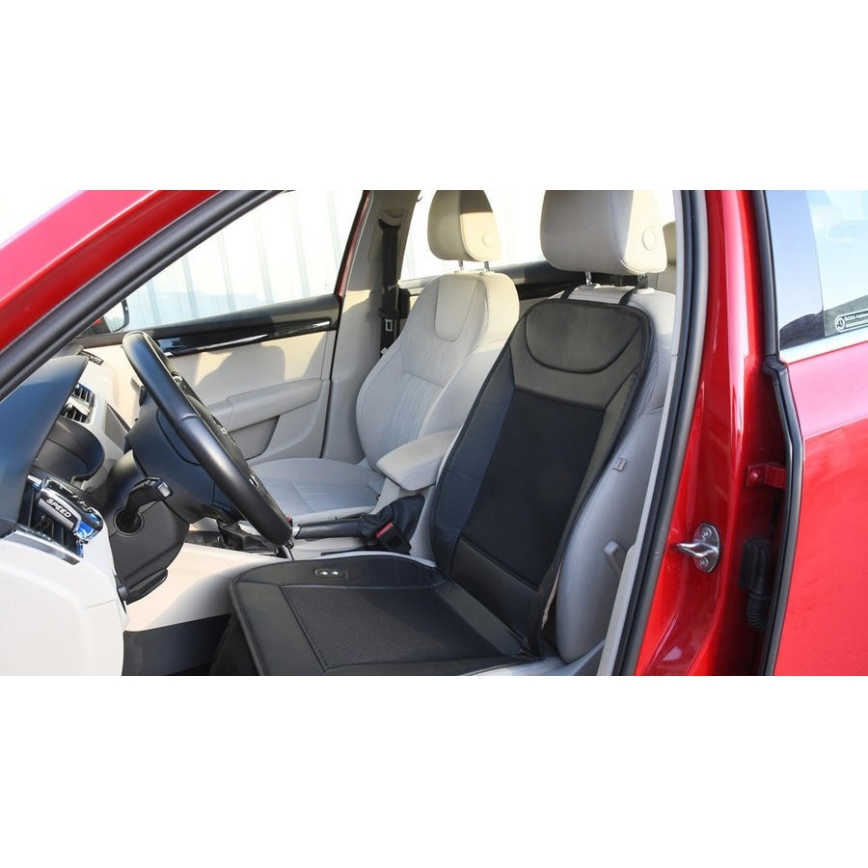 Grejana navlaka za sedište sa ventilacijom 18W/12V crna