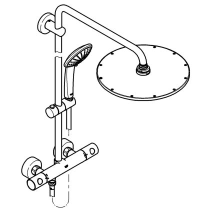 GROHE 26075GL0 - Tuš sistem EUPHORIA SYSTEM 310 450 mm zlatna