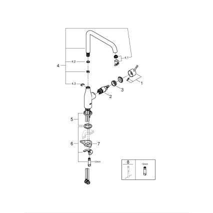 GROHE 30269GN0 - ESSENCE zlatna baterija za sudoperu