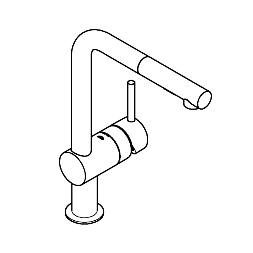 GROHE 30274DC0 - Baterija za sudoperu A, nerđajući čelik