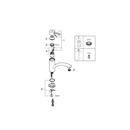 GROHE 30358000 - Slavina za sudoperu SWIFT 227 mm, sjajni hrom