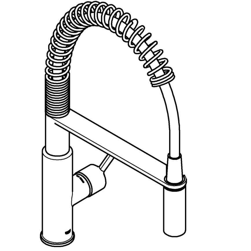 GROHE 30361000 - Kuhinjska baterija GET 455 mm sjajni hrom