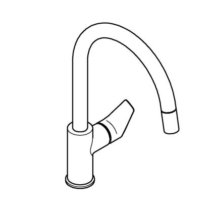 GROHE 30550000 - Kuhinjska baterija START EDGE 357 mm, sjajni hrom
