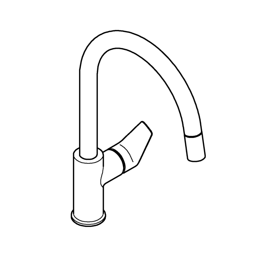 GROHE 30551000 - Kuhinjska slavina START EDGE 357 mm, sjajni hrom