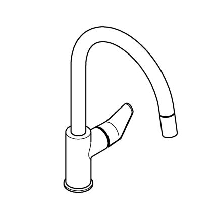 GROHE 30562000 - Slavina za sudoperu START CURVE 357 mm, sjajni hrom