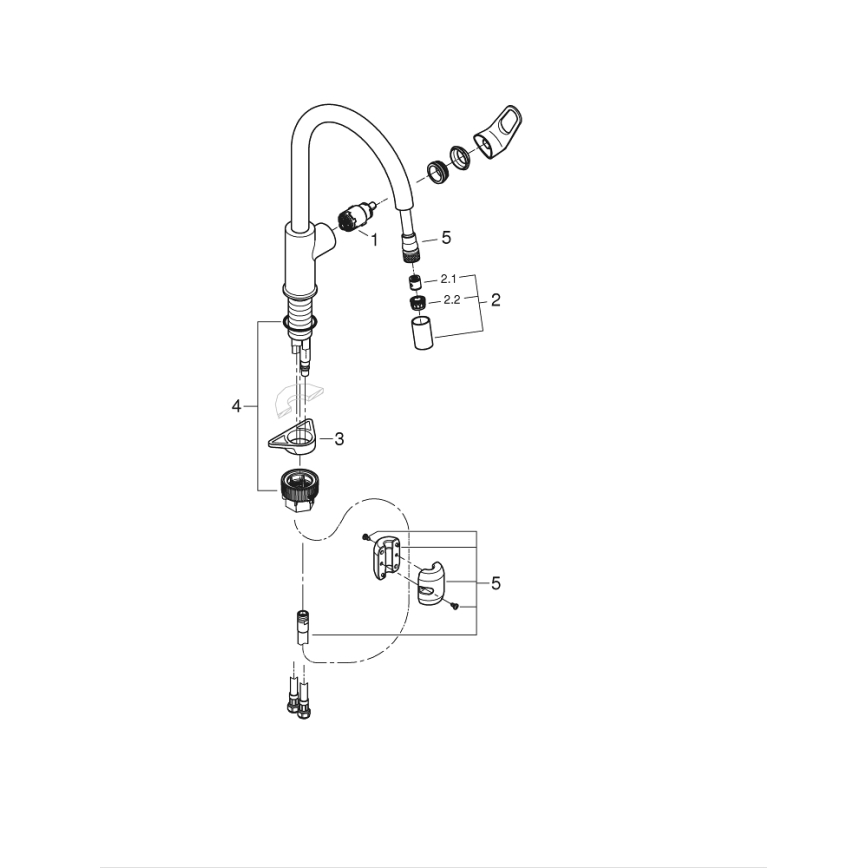 GROHE 30569000 - Slavina za sudoperu START FLOW 357 mm, sjajni hrom