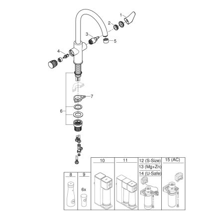 GROHE 30592000 - Slavina za sudoperu BLUE PURE StartCurve 411 mm, polirani hrom