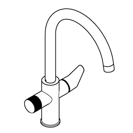 GROHE 30592000 - Slavina za sudoperu BLUE PURE StartCurve 411 mm, polirani hrom